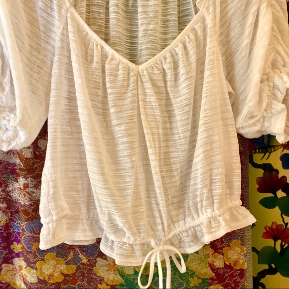 🌺🎉HP🎉🌺 NWT Free People Dorothy Ruffled Peasant Top - Picture 4 of 11